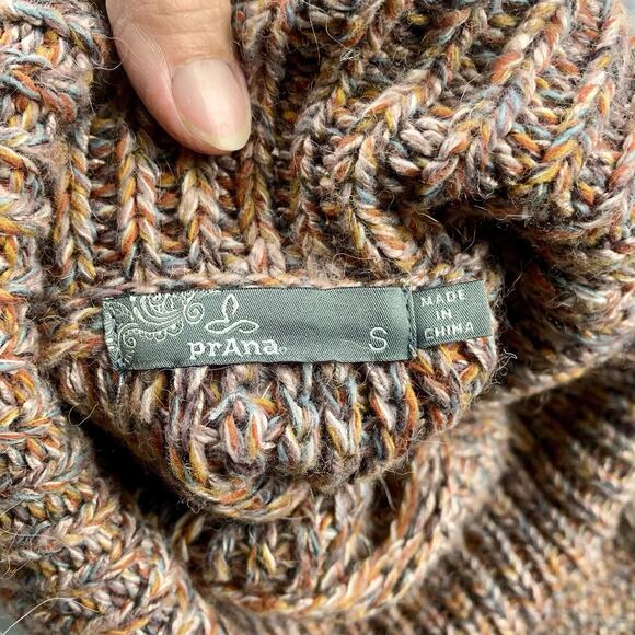 Prana Sweater Womens Small Turtleneck Wool Alpaca Pullover Chunky - Picture 6 of 6
